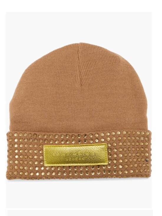 NWT Kurt Geiger London Logo Patch Crystal Cuff Beanie One  display picture 2